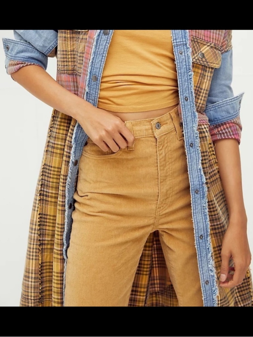 Sedona Plaid Tunic Plaid Duster Shirt Dress S - Picture 4 of 12